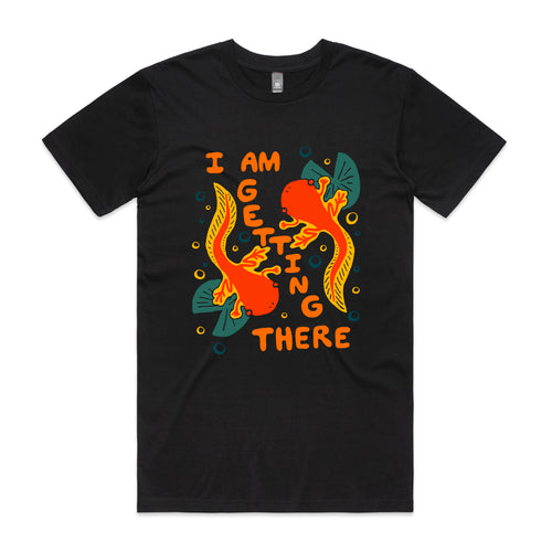 I Am Getting There Tee by Lonely Kids Club. All clothing from our T-shirts to our shorts and hoodies are ethically made, and printed packed and shipped from Sydney.