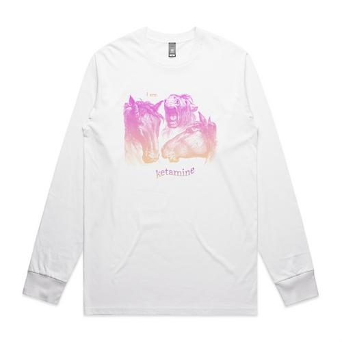 I Am Ketamine Tee by Lonely Kids Club. All clothing from our T-shirts to our shorts and hoodies are ethically made, and printed packed and shipped from Sydney.