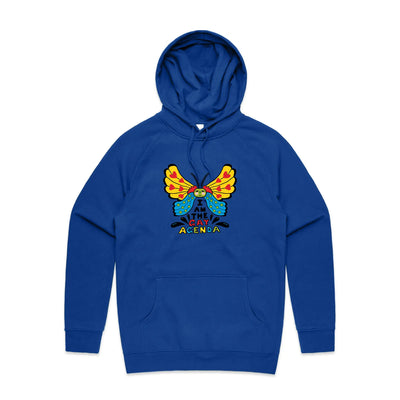 I Am The Gay Agenda Hoodie by Lonely Kids Club. All clothing from our T-shirts to our shorts and hoodies are ethically made, and printed packed and shipped from Sydney.
