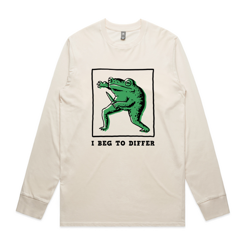 I Beg To Differ Tee by Lonely Kids Club. All clothing from our T-shirts to our shorts and hoodies are ethically made, and printed packed and shipped from Sydney.