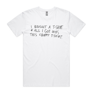 I Bought A T-Shirt Tee by Lonely Kids Club. All clothing from our T-shirts to our shorts and hoodies are ethically made, and printed packed and shipped from Sydney.