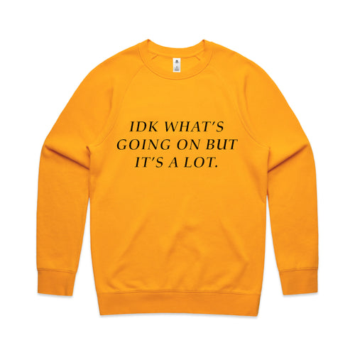 IDK Jumper by Lonely Kids Club. All clothing from our T-shirts to our shorts and hoodies are ethically made, and printed packed and shipped from Sydney.