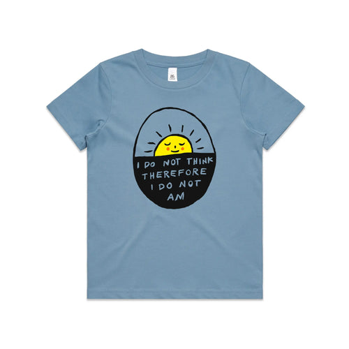 I Do Not Am Kids Tee by Lonely Kids Club. All clothing from our T-shirts to our shorts and hoodies are ethically made, and printed packed and shipped from Sydney.
