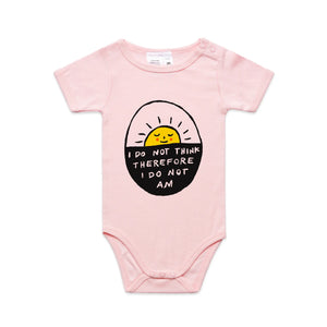 I Do Not Am Baby Onesie by Lonely Kids Club. All clothing from our T-shirts to our shorts and hoodies are ethically made, and printed packed and shipped from Sydney.