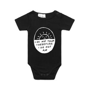 I Do Not Am Baby Onesie by Lonely Kids Club. All clothing from our T-shirts to our shorts and hoodies are ethically made, and printed packed and shipped from Sydney.
