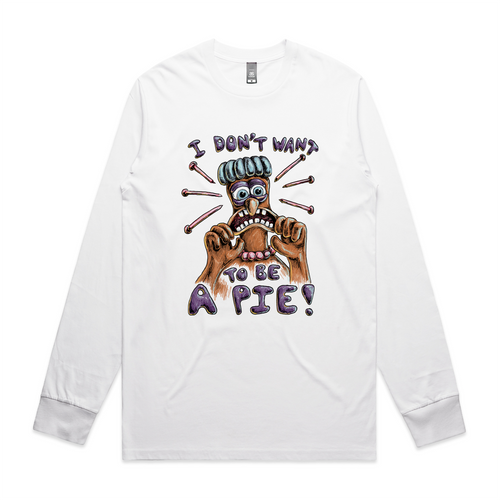 I Don't Want To Be A Pie Tee by Lonely Kids Club. All clothing from our T-shirts to our shorts and hoodies are ethically made, and printed packed and shipped from Sydney.
