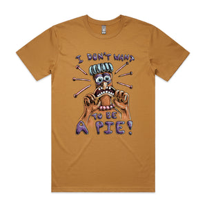 I Don't Want To Be A Pie Tee by Lonely Kids Club. All clothing from our T-shirts to our shorts and hoodies are ethically made, and printed packed and shipped from Sydney.