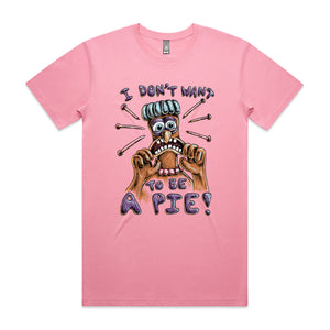 I Don't Want To Be A Pie Tee by Lonely Kids Club. All clothing from our T-shirts to our shorts and hoodies are ethically made, and printed packed and shipped from Sydney.