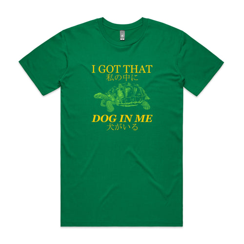 I Got That Dog In Me Tee by Lonely Kids Club. All clothing from our T-shirts to our shorts and hoodies are ethically made, and printed packed and shipped from Sydney.