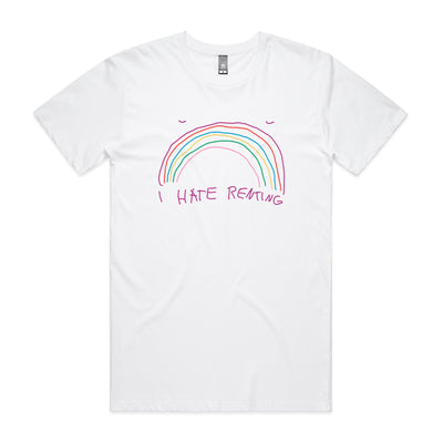 I Hate Renting Tee by Lonely Kids Club. All clothing from our T-shirts to our shorts and hoodies are ethically made, and printed packed and shipped from Sydney.