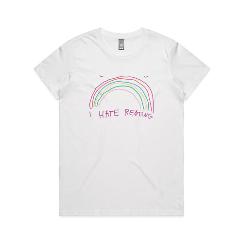 I Hate Renting Tee by Lonely Kids Club. All clothing from our T-shirts to our shorts and hoodies are ethically made, and printed packed and shipped from Sydney.