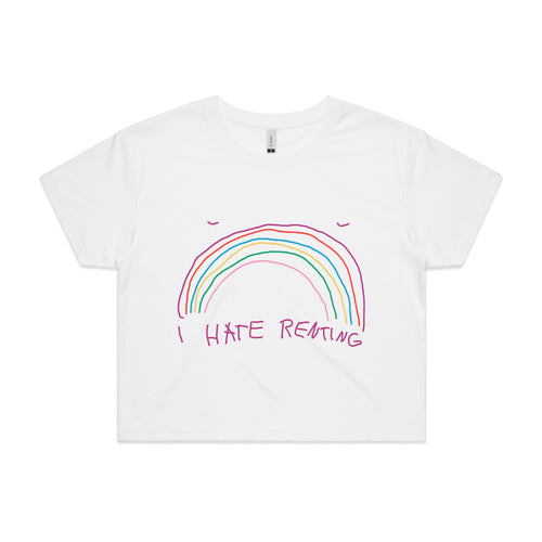 I Hate Renting Tee by Lonely Kids Club. All clothing from our T-shirts to our shorts and hoodies are ethically made, and printed packed and shipped from Sydney.