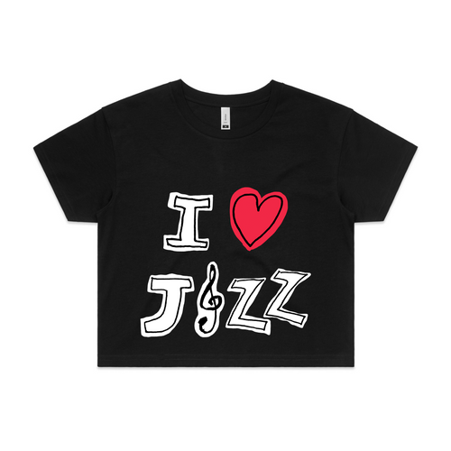 I Heart Jazz Tee by Lonely Kids Club. All clothing from our T-shirts to our shorts and hoodies are ethically made, and printed packed and shipped from Sydney.