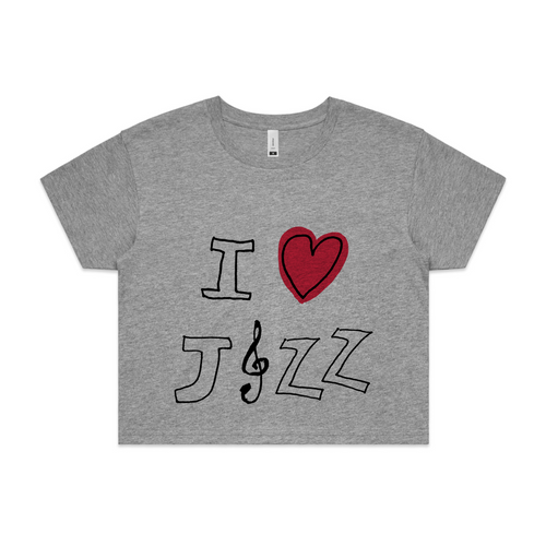 I Heart Jazz Tee by Lonely Kids Club. All clothing from our T-shirts to our shorts and hoodies are ethically made, and printed packed and shipped from Sydney.