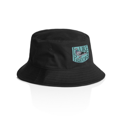 I Like Pigeons Bucket Hat by Lonely Kids Club. All clothing from our T-shirts to our shorts and hoodies are ethically made, and printed packed and shipped from Sydney.