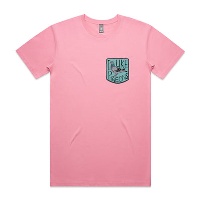 I Like Pigeons Tee by Lonely Kids Club. All clothing from our T-shirts to our shorts and hoodies are ethically made, and printed packed and shipped from Sydney.