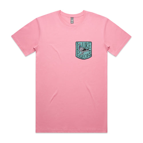 I Like Pigeons Tee by Lonely Kids Club. All clothing from our T-shirts to our shorts and hoodies are ethically made, and printed packed and shipped from Sydney.