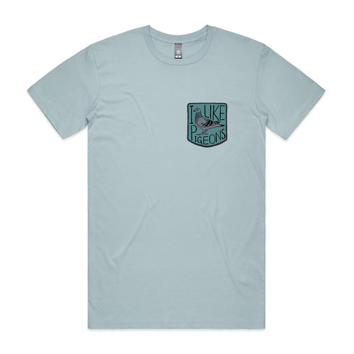 I Like Pigeons Tee by Lonely Kids Club. All clothing from our T-shirts to our shorts and hoodies are ethically made, and printed packed and shipped from Sydney.