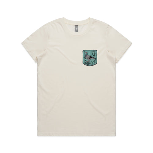 I Like Pigeons Tee by Lonely Kids Club. All clothing from our T-shirts to our shorts and hoodies are ethically made, and printed packed and shipped from Sydney.