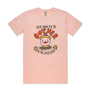 I Long To Bother Tee by Lonely Kids Club. All clothing from our T-shirts to our shorts and hoodies are ethically made, and printed packed and shipped from Sydney.