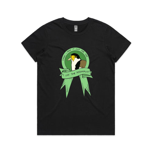 I Love Your Personality Tee by Lonely Kids Club. All clothing from our T-shirts to our shorts and hoodies are ethically made, and printed packed and shipped from Sydney.