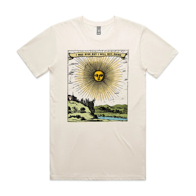 I May Rise Tee by Lonely Kids Club. All clothing from our T-shirts to our shorts and hoodies are ethically made, and printed packed and shipped from Sydney.
