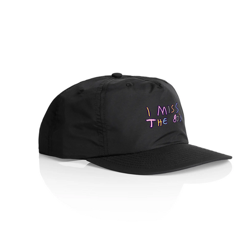 I Miss The 80s Cap by Lonely Kids Club. All clothing from our T-shirts to our shorts and hoodies are ethically made, and printed packed and shipped from Sydney.