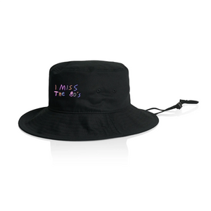I Miss The 80s Sun Hat by Lonely Kids Club. All clothing from our T-shirts to our shorts and hoodies are ethically made, and printed packed and shipped from Sydney.