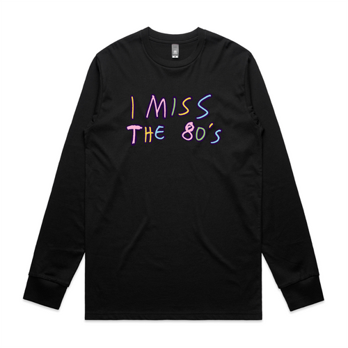 I Miss The 80s Tee by Lonely Kids Club. All clothing from our T-shirts to our shorts and hoodies are ethically made, and printed packed and shipped from Sydney.