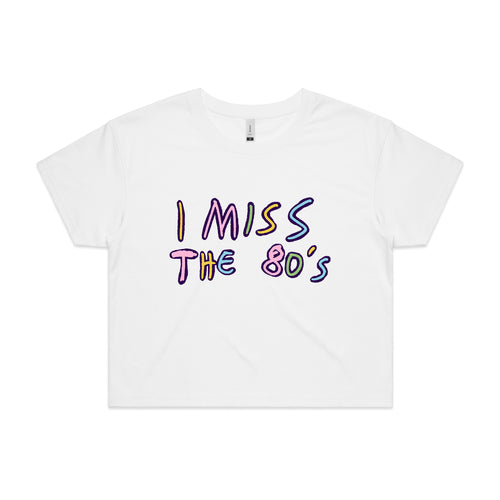 I Miss The 80s Tee by Lonely Kids Club. All clothing from our T-shirts to our shorts and hoodies are ethically made, and printed packed and shipped from Sydney.