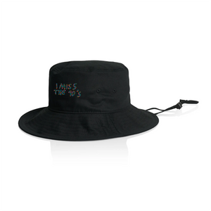 I Miss The 90s Sun Hat by Lonely Kids Club. All clothing from our T-shirts to our shorts and hoodies are ethically made, and printed packed and shipped from Sydney.