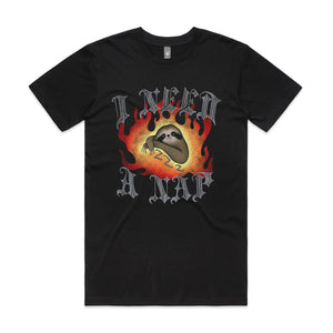 I Need A Nap Tee by Lonely Kids Club. All clothing from our T-shirts to our shorts and hoodies are ethically made, and printed packed and shipped from Sydney.