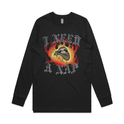 I Need A Nap Tee by Lonely Kids Club. All clothing from our T-shirts to our shorts and hoodies are ethically made, and printed packed and shipped from Sydney.