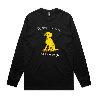 I Saw A Dog Tee by Lonely Kids Club. All clothing from our T-shirts to our shorts and hoodies are ethically made, and printed packed and shipped from Sydney.