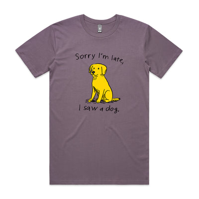 I Saw A Dog Tee by Lonely Kids Club. All clothing from our T-shirts to our shorts and hoodies are ethically made, and printed packed and shipped from Sydney.