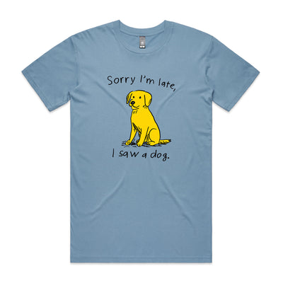 I Saw A Dog Tee by Lonely Kids Club. All clothing from our T-shirts to our shorts and hoodies are ethically made, and printed packed and shipped from Sydney.
