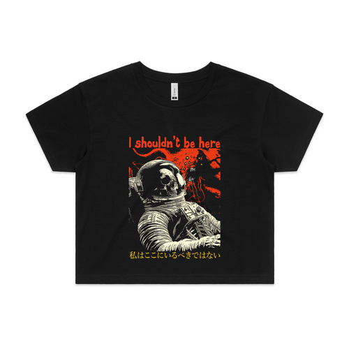 I Shouldn't Be Here Tee by Lonely Kids Club. All clothing from our T-shirts to our shorts and hoodies are ethically made, and printed packed and shipped from Sydney.