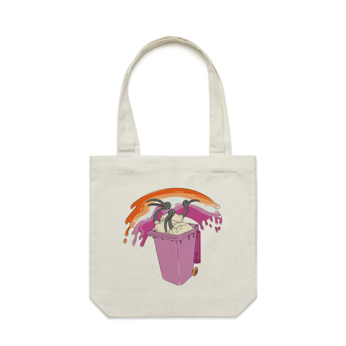 Ibis Pride Tote by Lonely Kids Club. All clothing from our T-shirts to our shorts and hoodies are ethically made, and printed packed and shipped from Sydney.