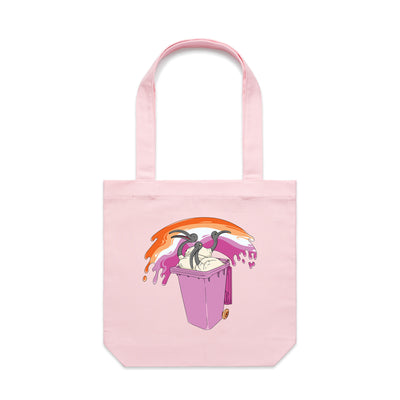Ibis Pride Tote by Lonely Kids Club. All clothing from our T-shirts to our shorts and hoodies are ethically made, and printed packed and shipped from Sydney.