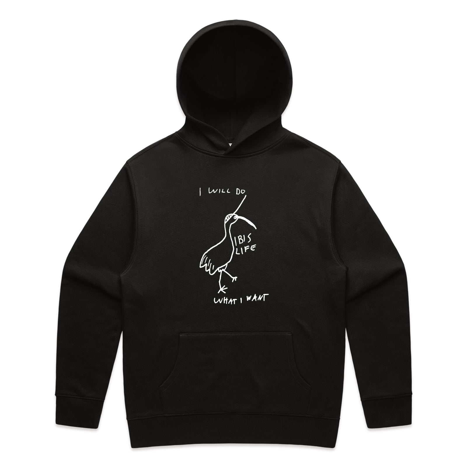 Black oversized hoodie with Do What I Want Ibis Life Hoodie graphic by Lonely Kids Club