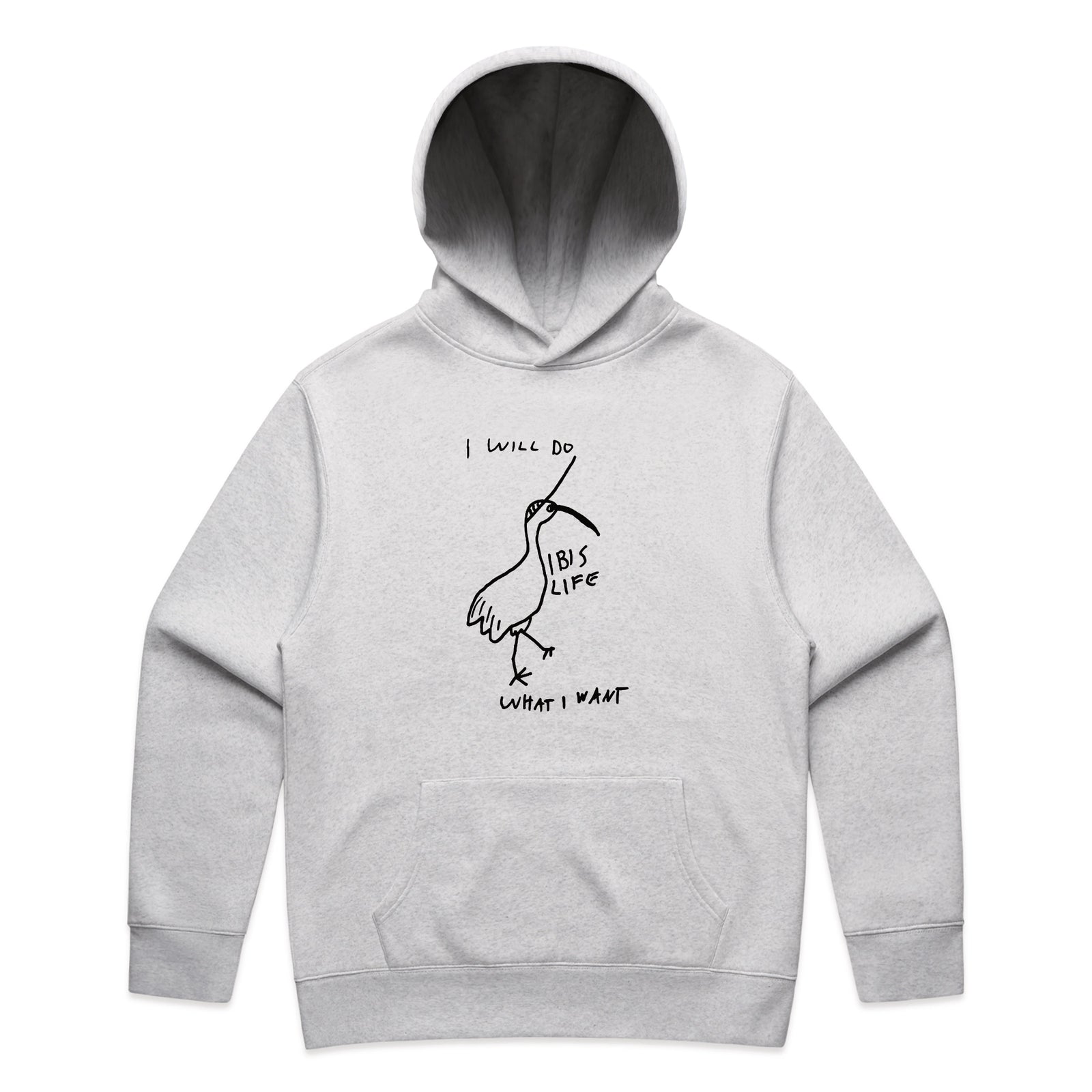 White Marle oversized hoodie with Do What I Want Ibis Life Hoodie graphic by Lonely Kids Club