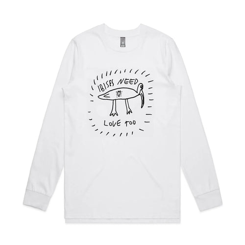 Ibises Need Love Too Tee by Lonely Kids Club. All clothing from our T-shirts to our shorts and hoodies are ethically made, and printed packed and shipped from Sydney.