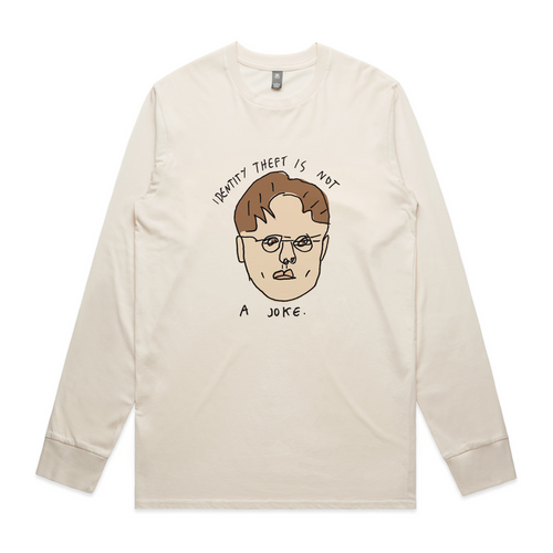 Identity Theft Tee by Lonely Kids Club. All clothing from our T-shirts to our shorts and hoodies are ethically made, and printed packed and shipped from Sydney.