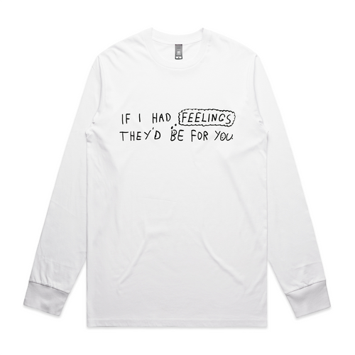 If I Had Feelings Tee by Lonely Kids Club. All clothing from our T-shirts to our shorts and hoodies are ethically made, and printed packed and shipped from Sydney.