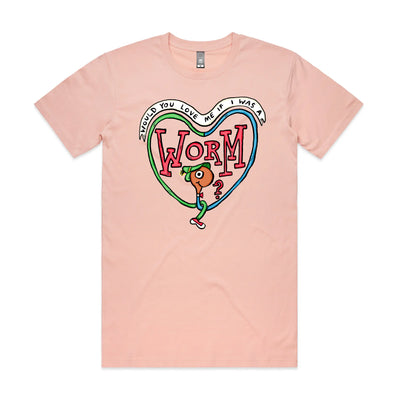 If I Was A Worm Tee by Lonely Kids Club. All clothing from our T-shirts to our shorts and hoodies are ethically made, and printed packed and shipped from Sydney.
