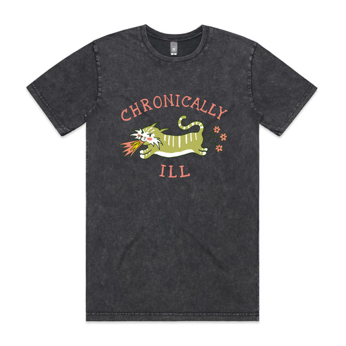 Chronically Ill Tee by Lonely Kids Club. All clothing from our T-shirts to our shorts and hoodies are ethically made, and printed packed and shipped from Sydney.