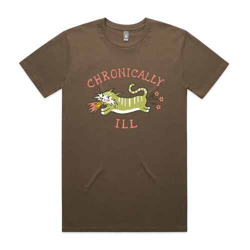 Chronically Ill Tee by Lonely Kids Club. All clothing from our T-shirts to our shorts and hoodies are ethically made, and printed packed and shipped from Sydney.