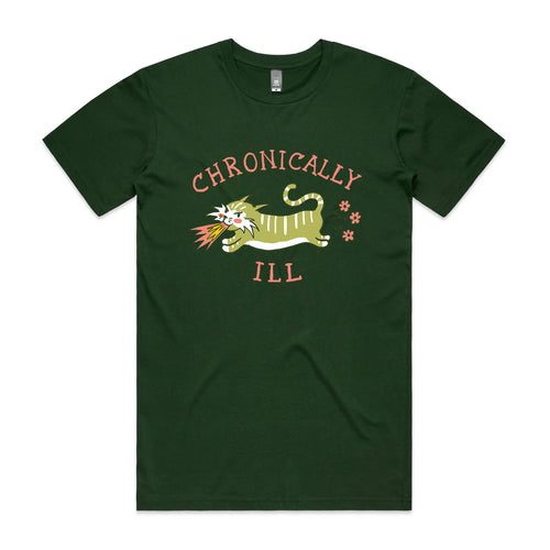 Chronically Ill Tee by Lonely Kids Club. All clothing from our T-shirts to our shorts and hoodies are ethically made, and printed packed and shipped from Sydney.