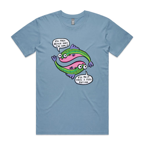 I'll Feel Better Tee by Lonely Kids Club. All clothing from our T-shirts to our shorts and hoodies are ethically made, and printed packed and shipped from Sydney.