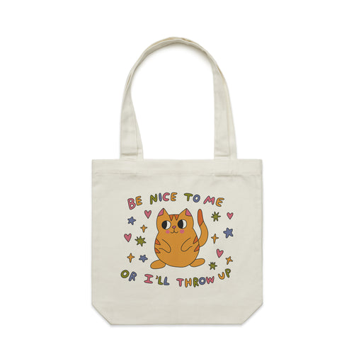 I'll Throw Up Tote by Lonely Kids Club. All clothing from our T-shirts to our shorts and hoodies are ethically made, and printed packed and shipped from Sydney.